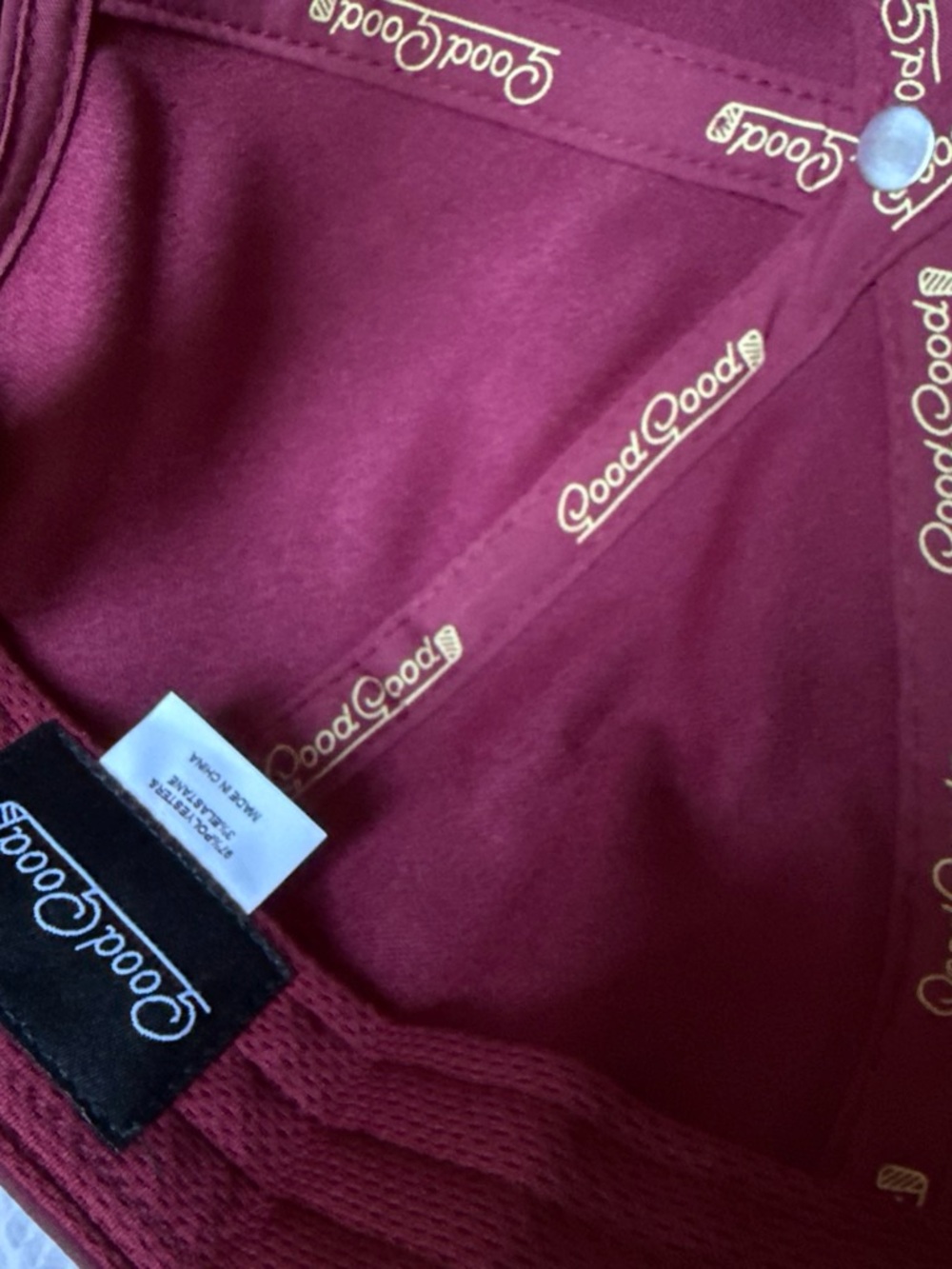 Maroon Script 'Good' Embroidered Cap - Picture 4 of 8
